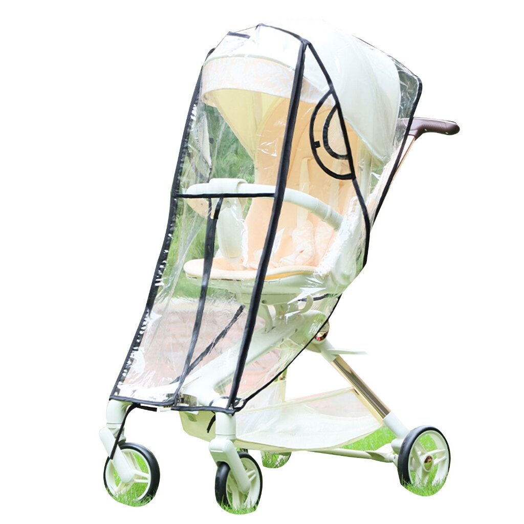 Baby Stroller Rain Cover Universal Transparent Windproof Protections Weather Shield Pushchair Cover Stroller Accessories