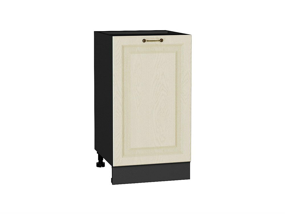 VVT Шкаф нижний с 1-ой дверцей Ницца Graphite, Дуб крем, 450 В*Ш*Г 816*450*478, фасад МДФ Дуб крем, корпус Graphite Дуб крем