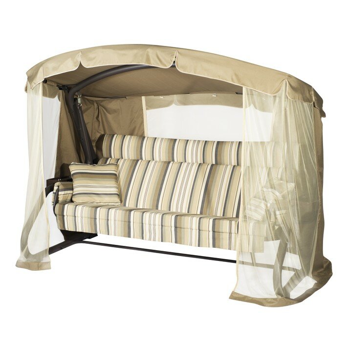 Качели садовые Удачная мебель Мадейра 4-х местные до 450 кг цвет шоколад