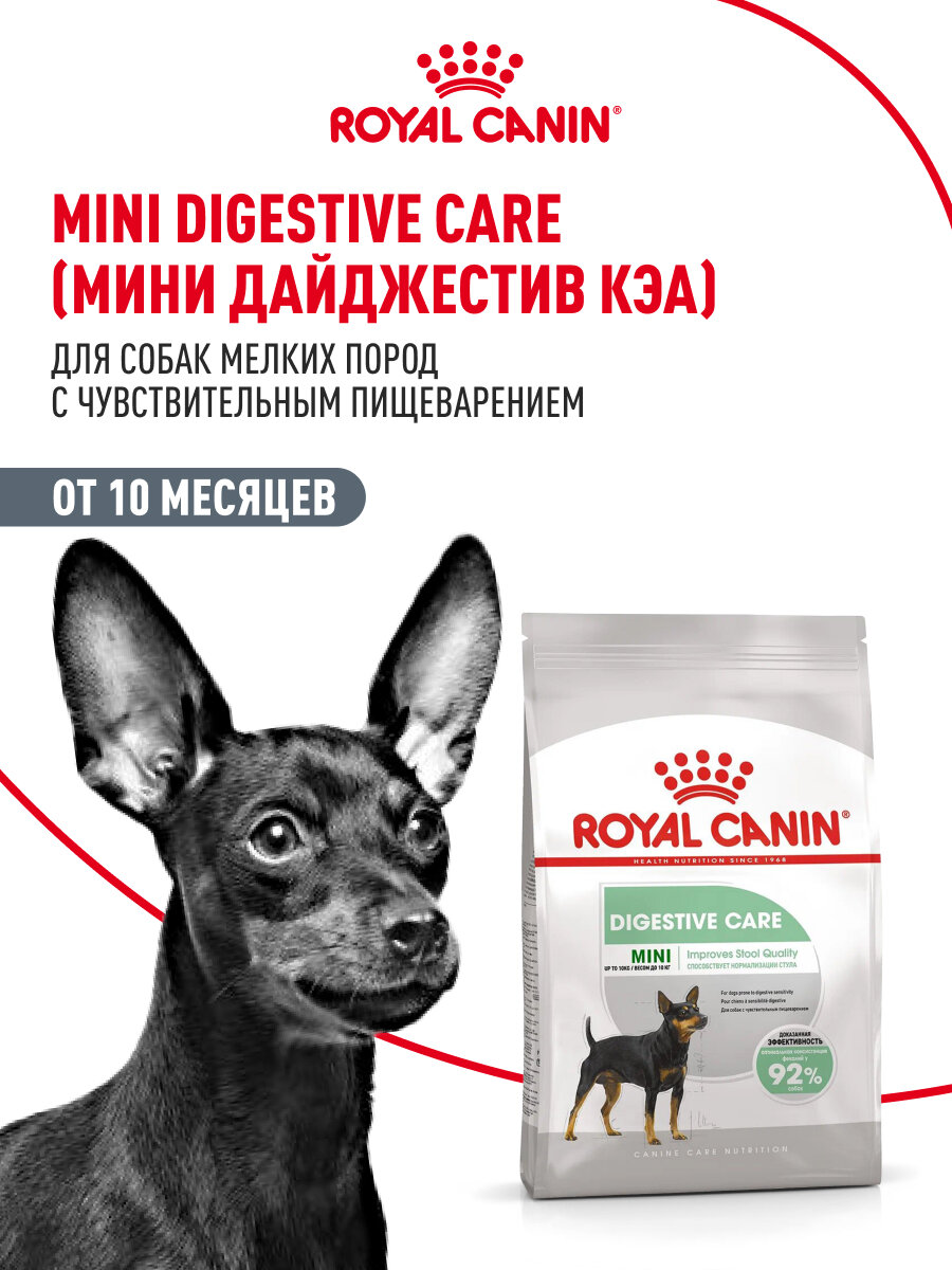 Сухой корм для собак мелких пород Royal Canin Mini Digestive Care при чувствительном пищеварении, 1 кг