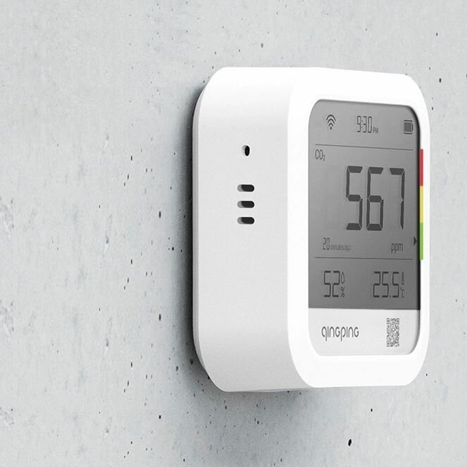 Изображение Анализатор качества воздуха Mijia Qingping Monitor датчик углекислого газа СО2, 3 в 1 (температура, влажность, СО2)