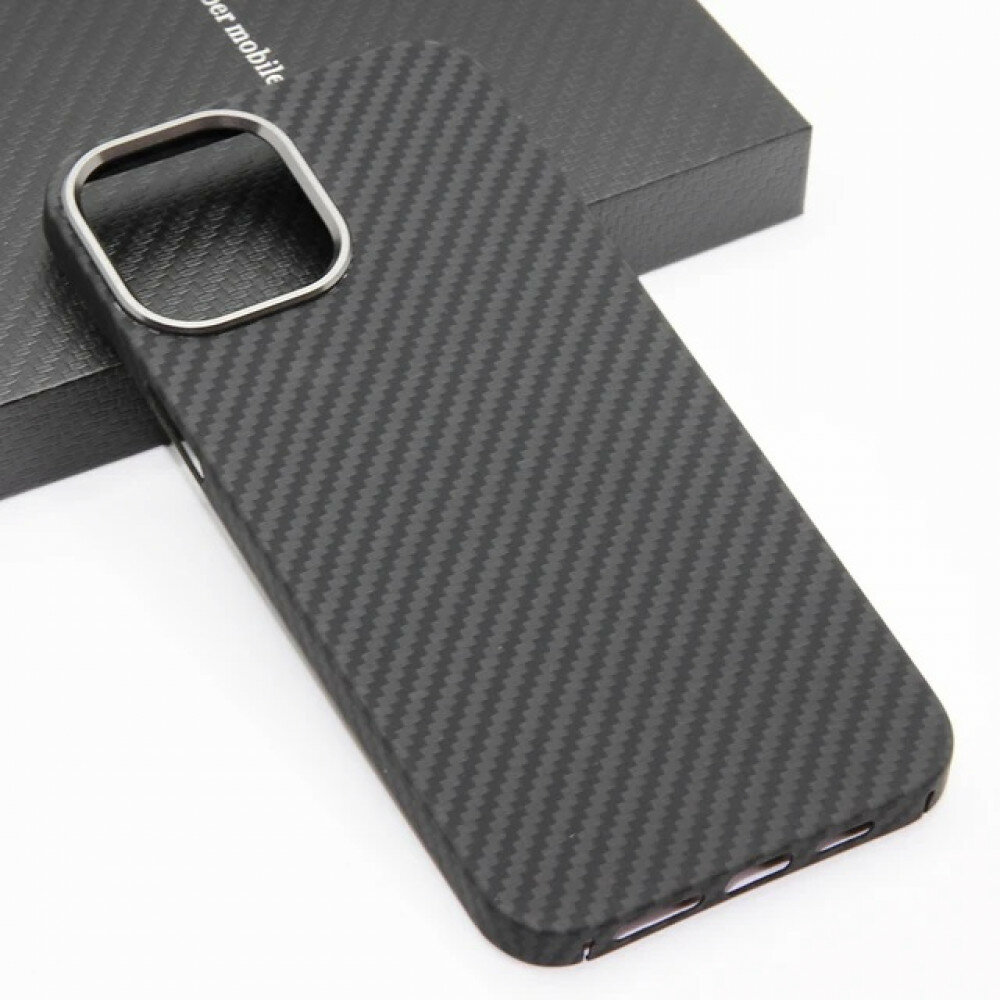 Карбонвый чехол для iPhone 15 Pro Max с Magsafe. Apple iPhone 15 Pro Max case. — фото 1
