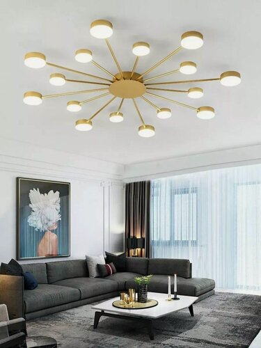 Изображение товара Люстра светодиодная, для гостиной, спальни, кухни, 3 режима, мощность 92Вт