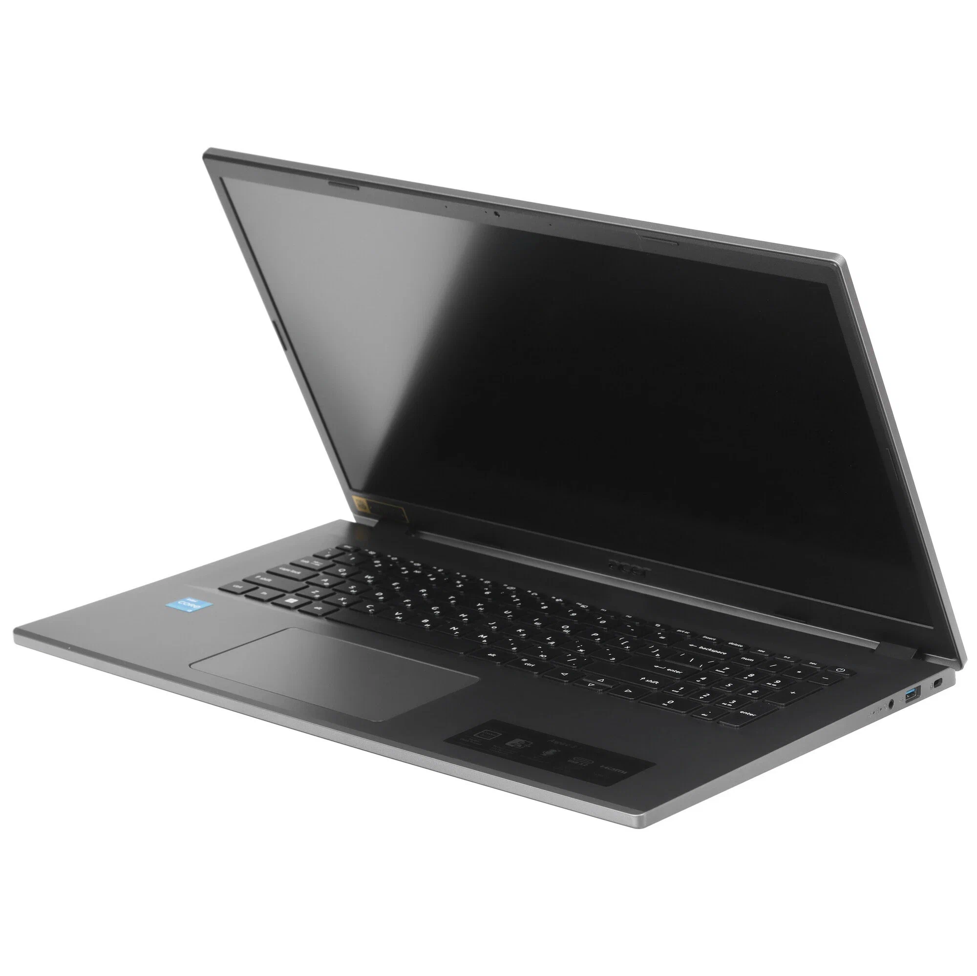17.3" Ноутбук Acer Aspire 3, IPS, Intel Core i3-N305 (8 ядер, до 3.8 ГГц), RAM 16 ГБ LPDDR5, SSD 512 ГБ, Intel UHD Graphics, Windows 11 Pro + Office 2021 Pro Plus, Русская раскладка, ЕАС — фото 1