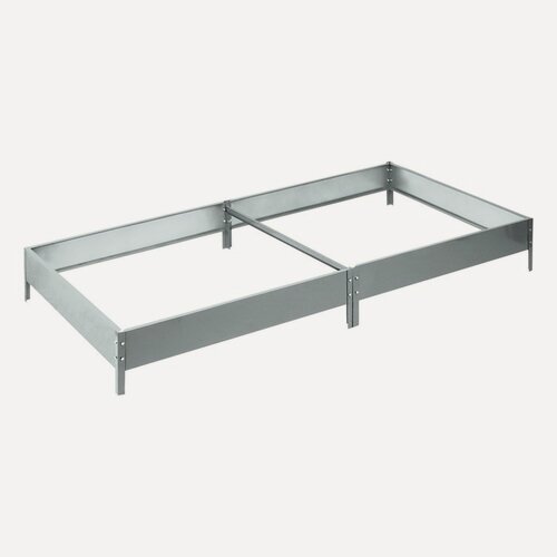 Изображение товара Грядка Greengo "Компакт", оцинкованная сталь, серебристая, 200×100×15 см