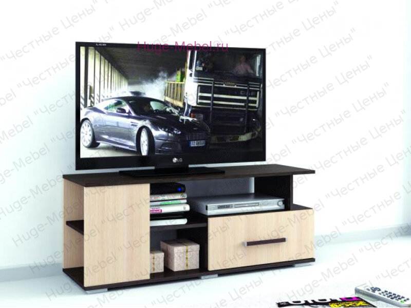Тумба ТВ "Парус-4 Венге / Дуб" Huge Mebel Тумбы ТВ. Ширина 375 высота 490 — фото 1