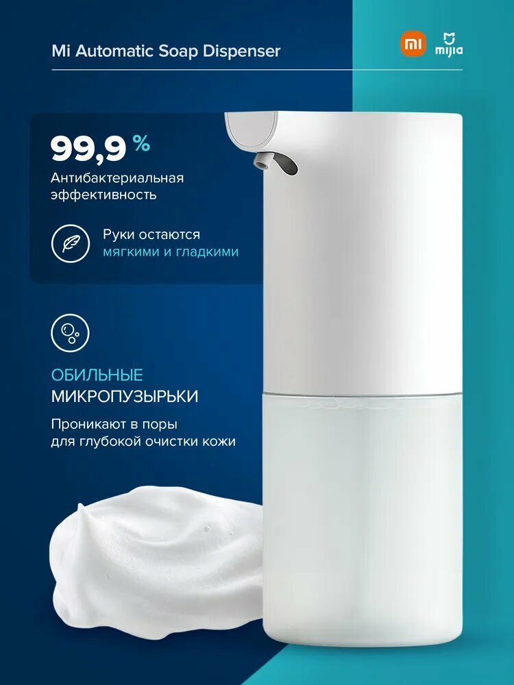 Картинки Диспенсер для жидкого мыла Xiaomi Mijia дозатор сенсорный, автоматический, пенный