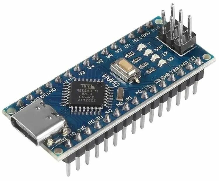 Arduino совместимый Nano 3.0 Type-C ATMEGA328P (припаянные контакты)