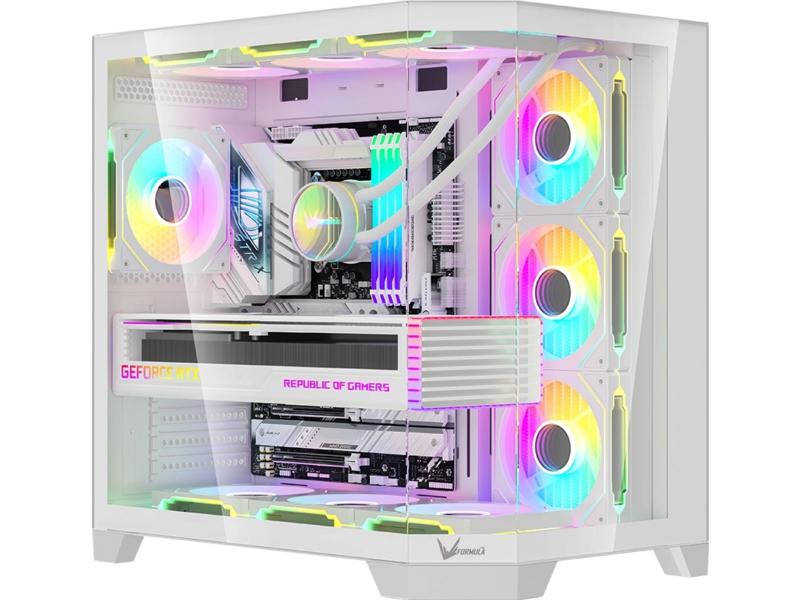 Корпус Formula Crystal Z6 Floe белый без бп ATX 2xUSB3.0 audio bott PSU
