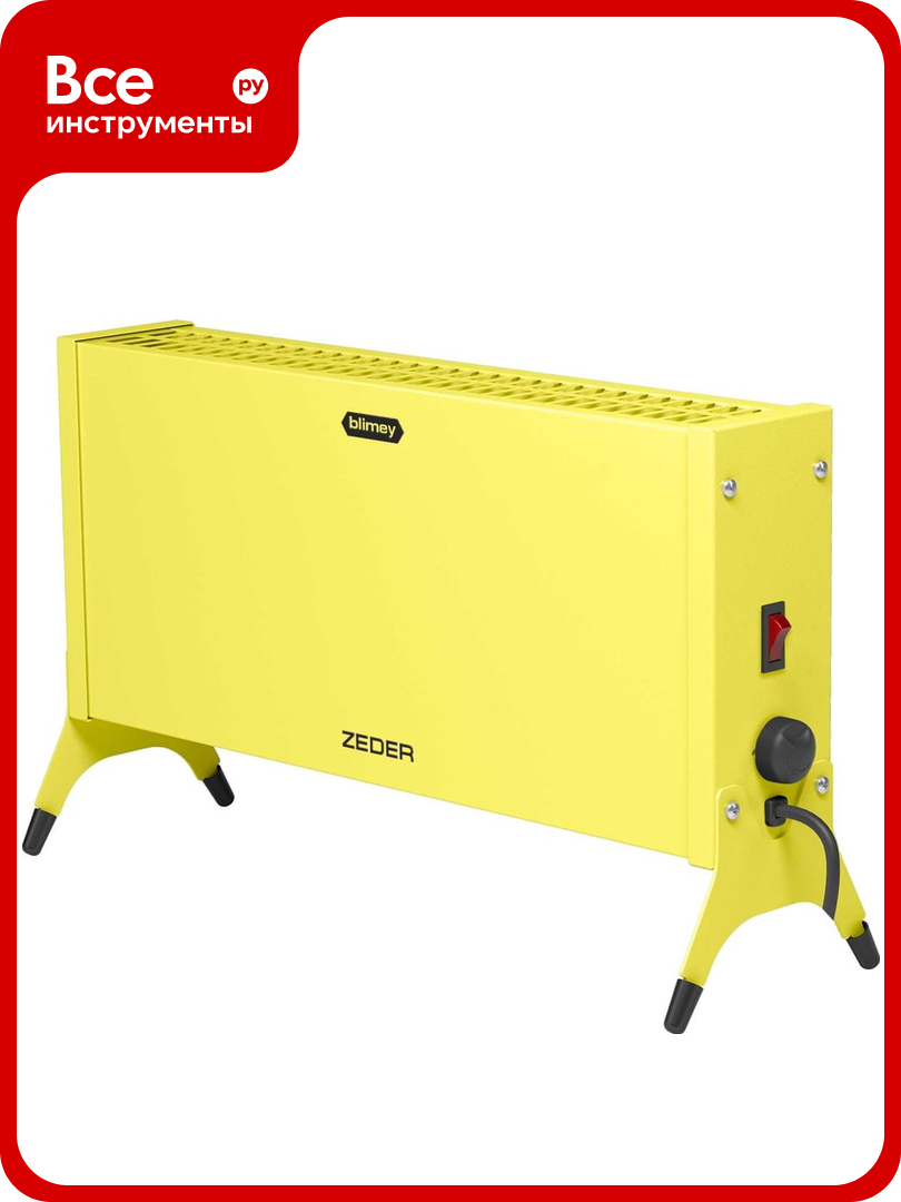 Электрический конвектор Zeder серия Blimey механическое управление 10MX-12 YELLOW