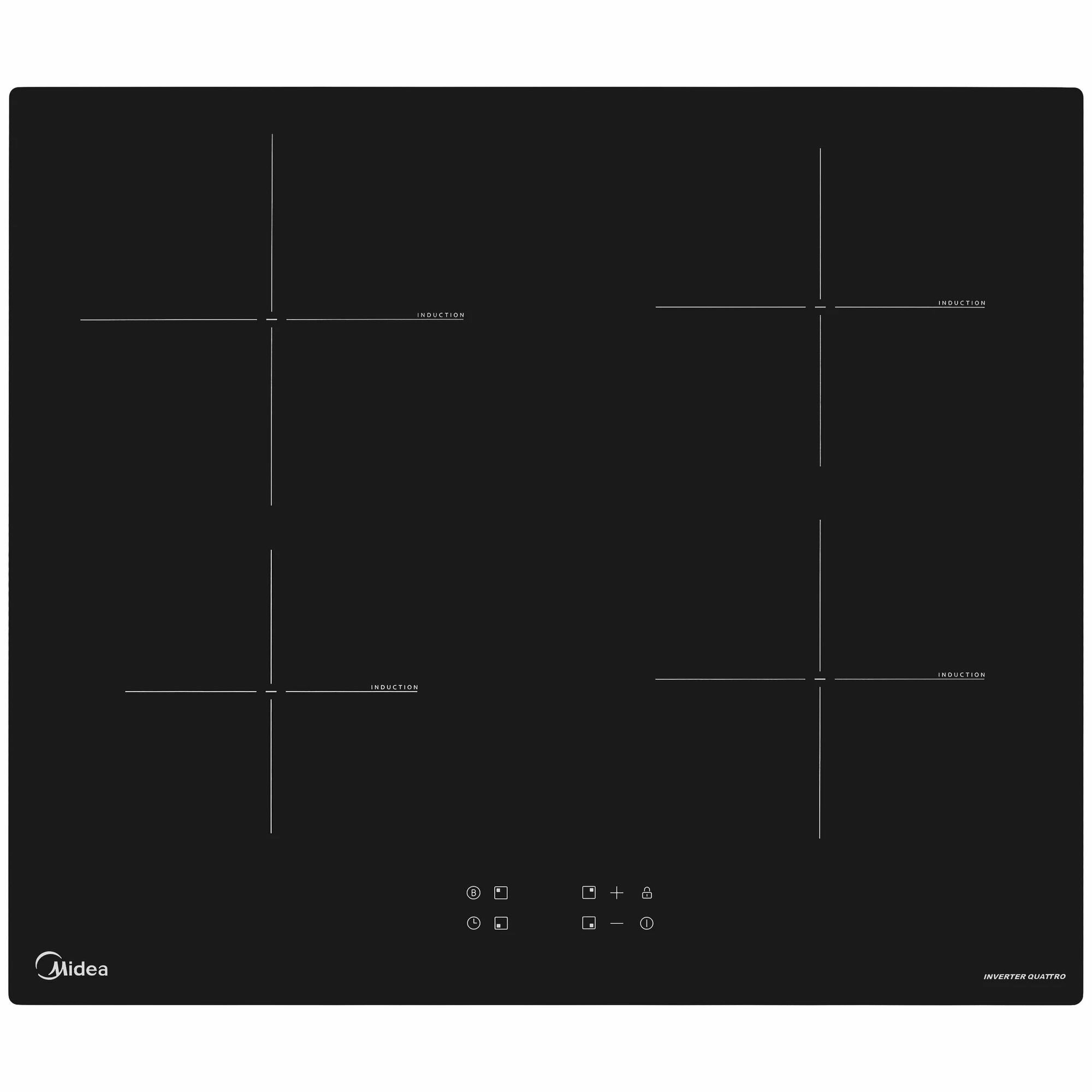 Индукционная панель Midea MIDEA MIH64103, стеклокерамическая, 4 конфорки