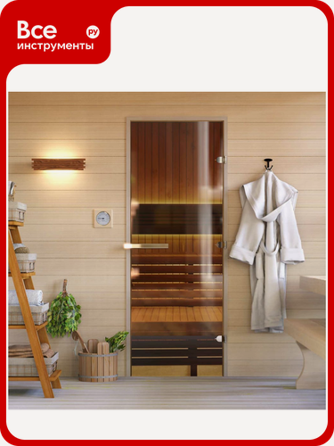 Изображение товара Дверь для бани DoorWood Бронза, 2000х800 мм DW00017