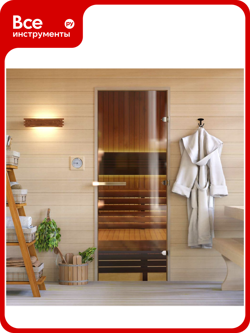 Дверь для бани DoorWood Бронза 2000х800 мм DW00017