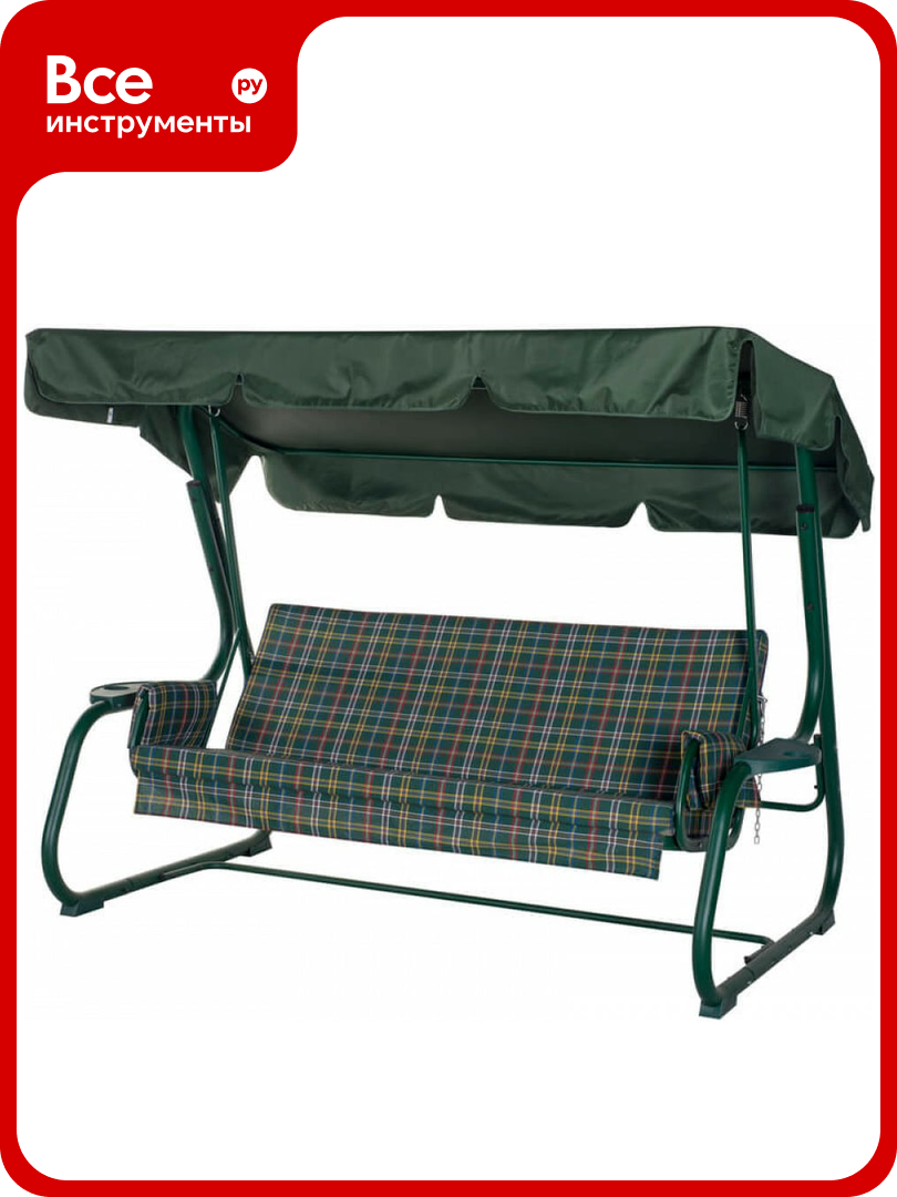 Садовые качели Удачная Мебель Ибица зеленые A52G 337