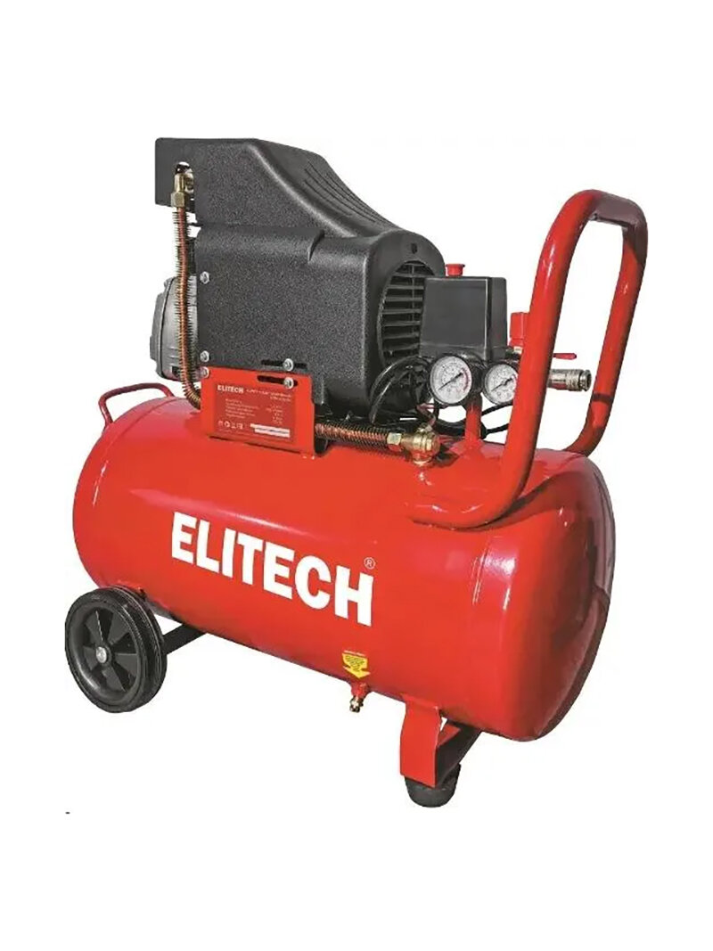 Масляный компрессор Elitech КПМ 200-50 мощность 1.5кВт манометр предохранительный клапан