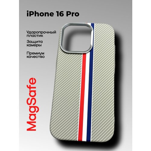фото Чехол для iphone 16 pro с magsafe под карбон из ударопрочного пластика с защитой камеры mosbros