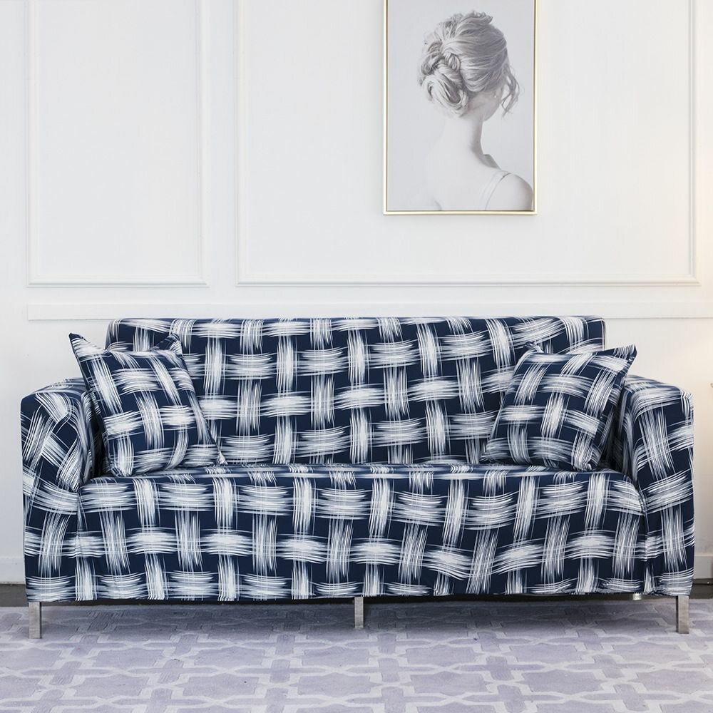 Универсальный универсальный эластичный чехол для дивана подходит для четырехместного дивана длина 235-300 см. -KP