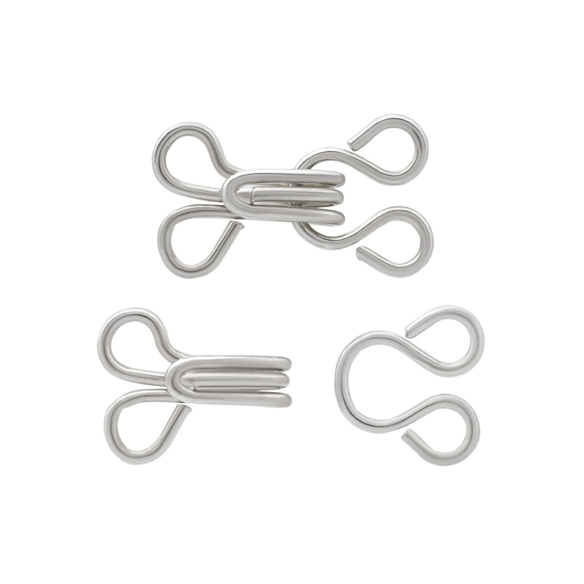 Крючки для одежды пришивные малые 10*7 мм 14 шт металл Hobby&Pro (никель)