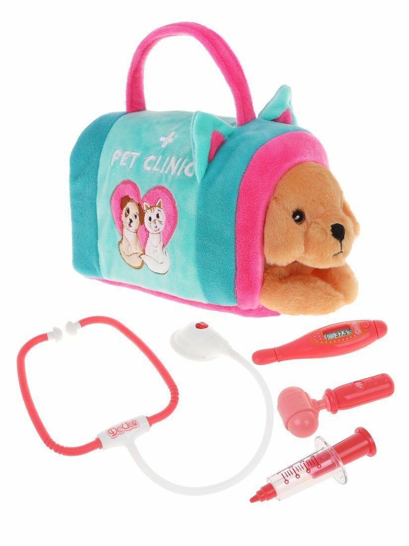 Игровой набор Fluffy Family "Pet Clinic", с аксессуарами, для ветеринара, с щенком