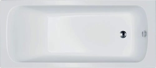 Изображение товара Акриловая ванна 1ACReal Стандарт Гамма 129x69, на ножках, пристенная, белая, глянцевая, прямоугольная, антискользящее покрытие
