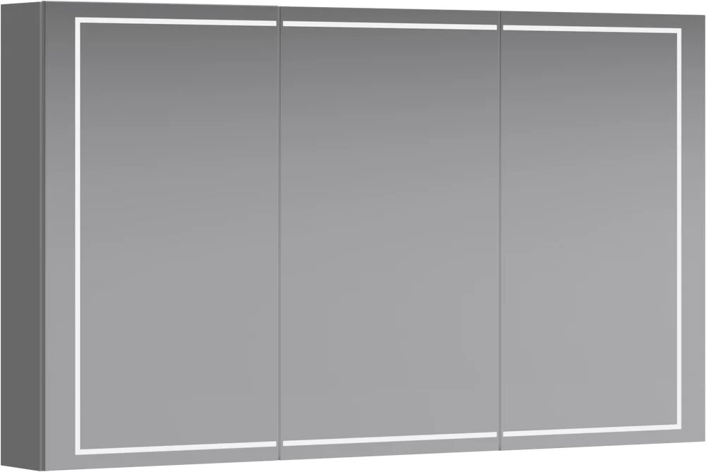 Зеркало шкаф Aqwella Simplex 120 со светодиодной подсветкой  120  2 см  белое  в современном стиле