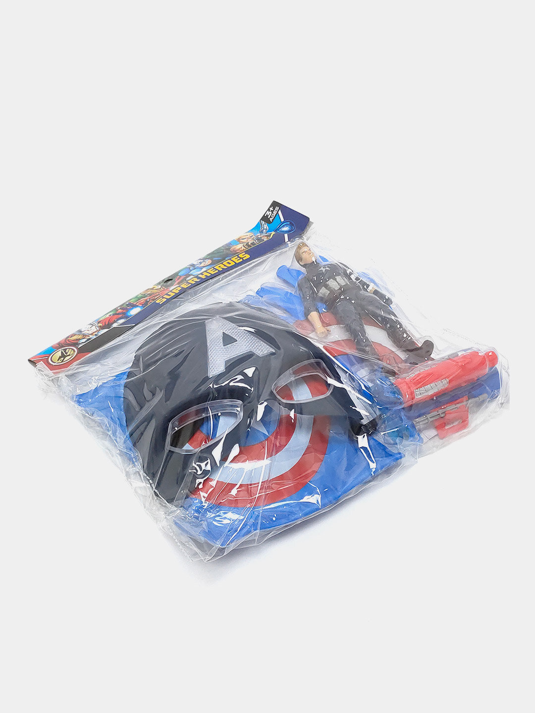 Набор Капитан Америка с маской, Фигурка супергероя, Аксессуары для ролевых игр 3+ Код. 10557