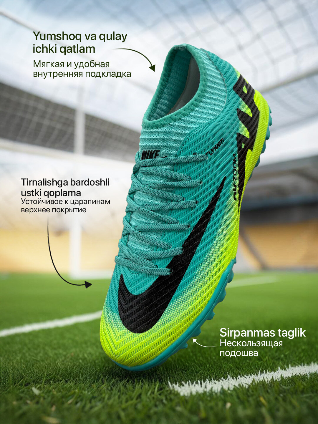 Бутсы , размер 41, голубой — фото 1