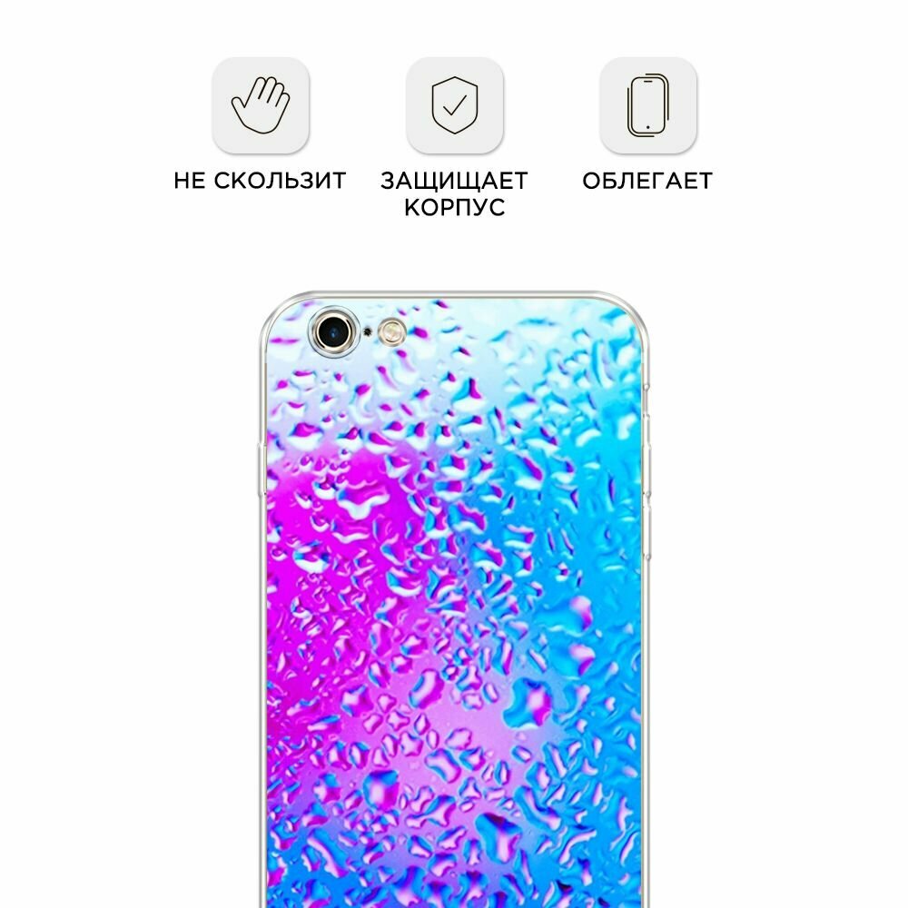 Чехол на Apple iPhone 6 Plus/6S Plus / Айфон 6 Плюс/Айфон 6С Плюс с принтом "Капли на стекле" — фото 1