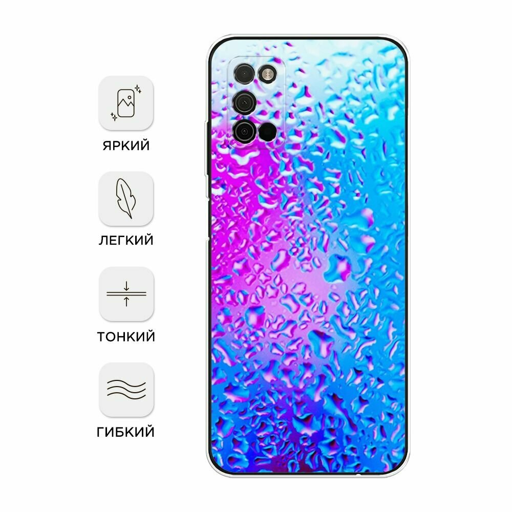 Чехол на Samsung Galaxy A03S / Самсунг Галакси A03S с принтом "Капли на стекле" — фото 1