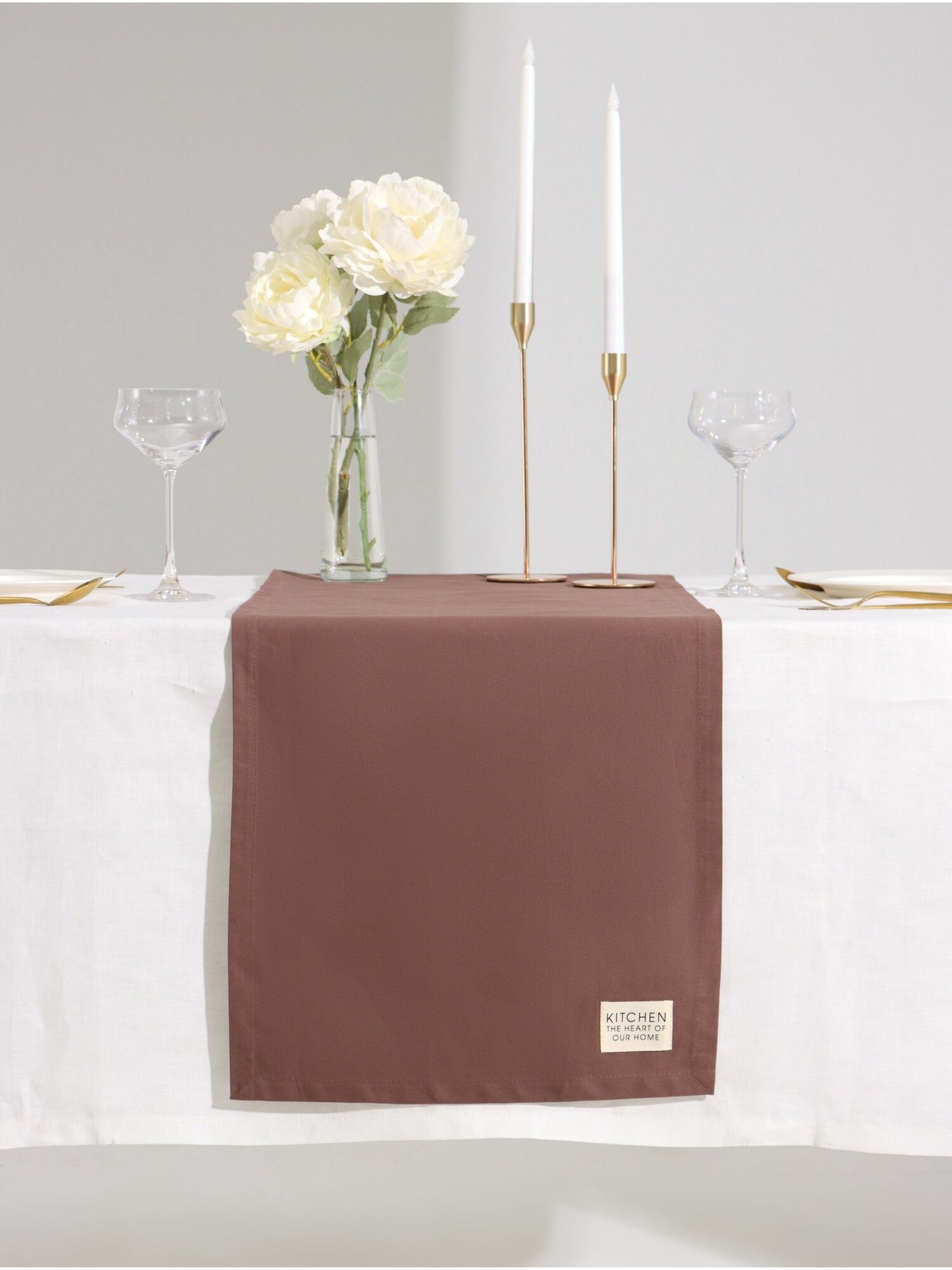 Дорожка на стол Этель Kitchen 40х150 см цвет: коричневый 100% хлопок саржа 220 г/м2