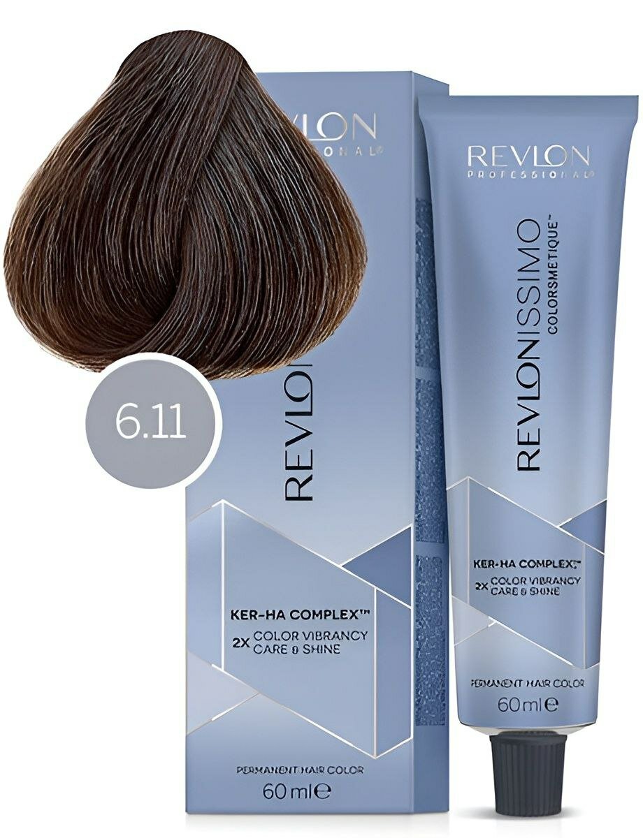 Revlon Краска для волос Revlonissimo № 6,11 Темный блондин интенсивный пепельный, 60 мл — фото 1