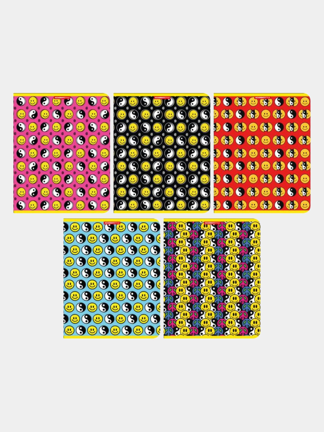 Тетрадь А5, 48 л, клетка, "Инь и Ян", 5 шт