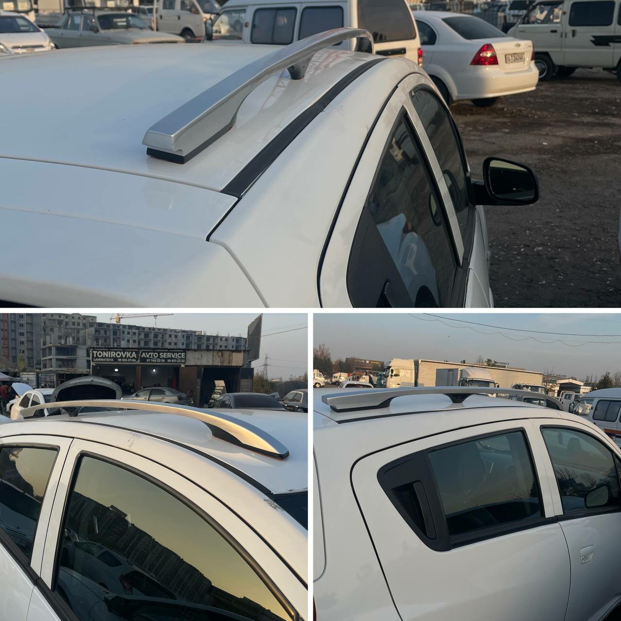 Дуги на крышу рейлинги Spark , стальной цвет , двухсторонний скотч в комплекте 2 шт.