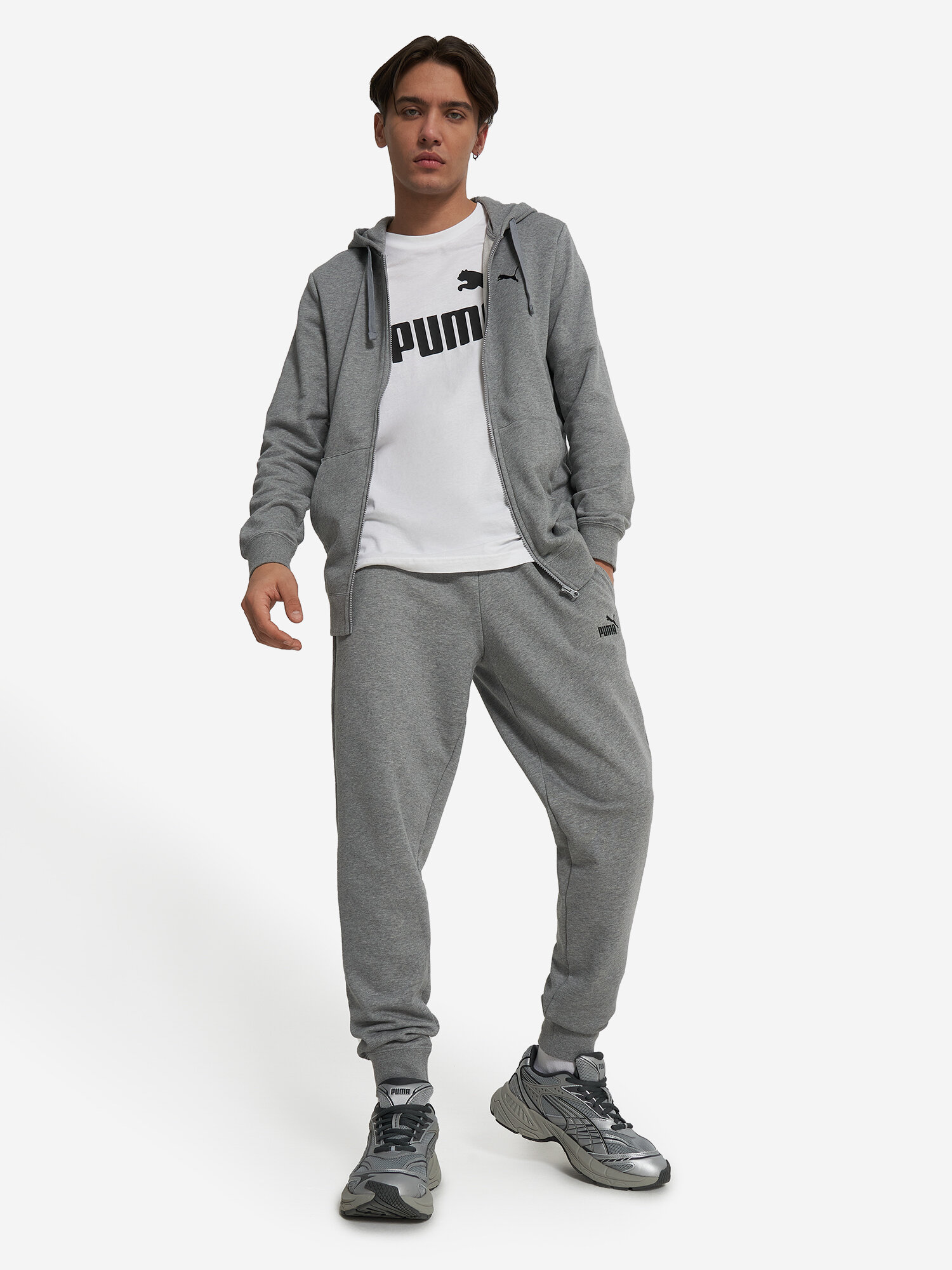 Толстовка PUMA, размер L, , серый — фото 1