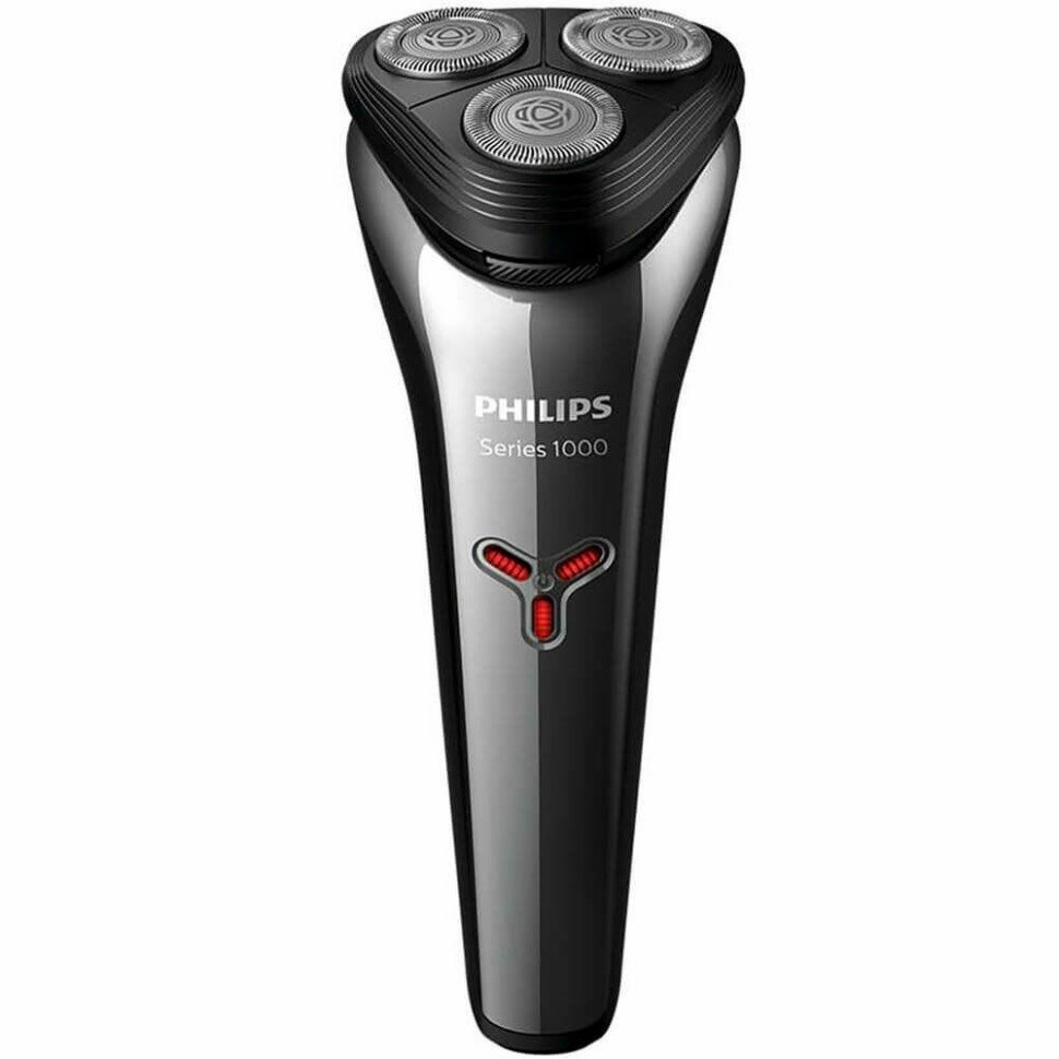 Электробритва роторная Philips S1301/02, питание от сети, NiMH-аккумулятор, 3 бреющих элемента