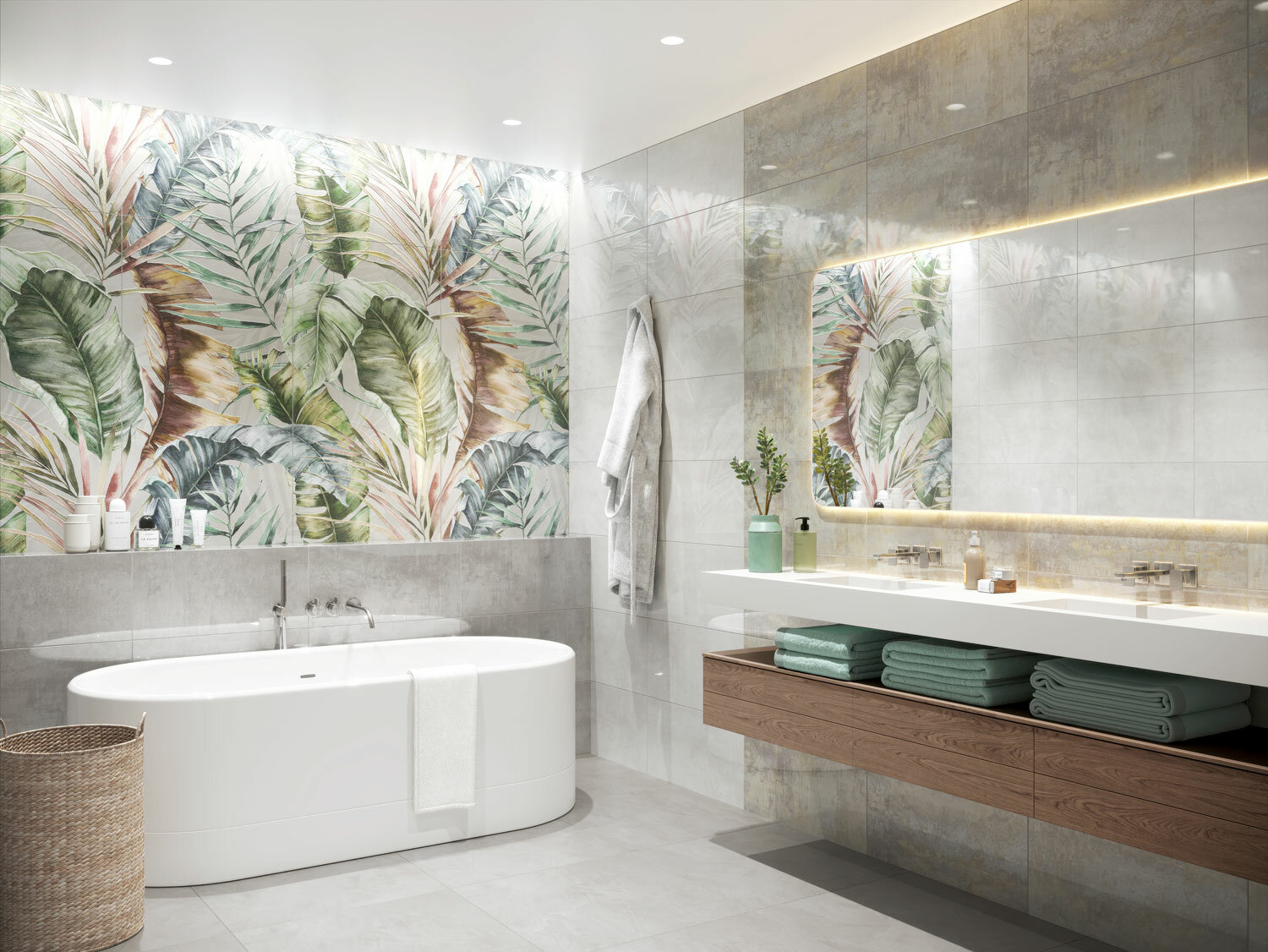 Плитка Настенная Global Tile Infinium св. серый 30X60 см 1,62 м² — фото 1