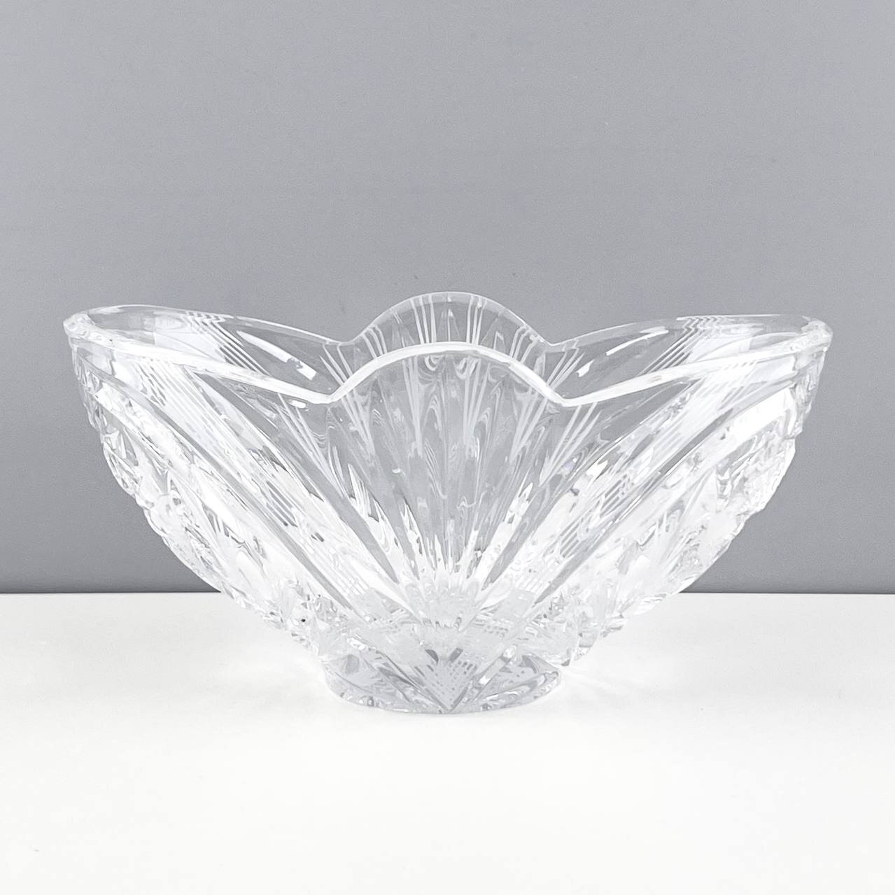 Винтажная конфетница "Тюльпан". Хрусталь. СССР, 1970-е. — фото 1