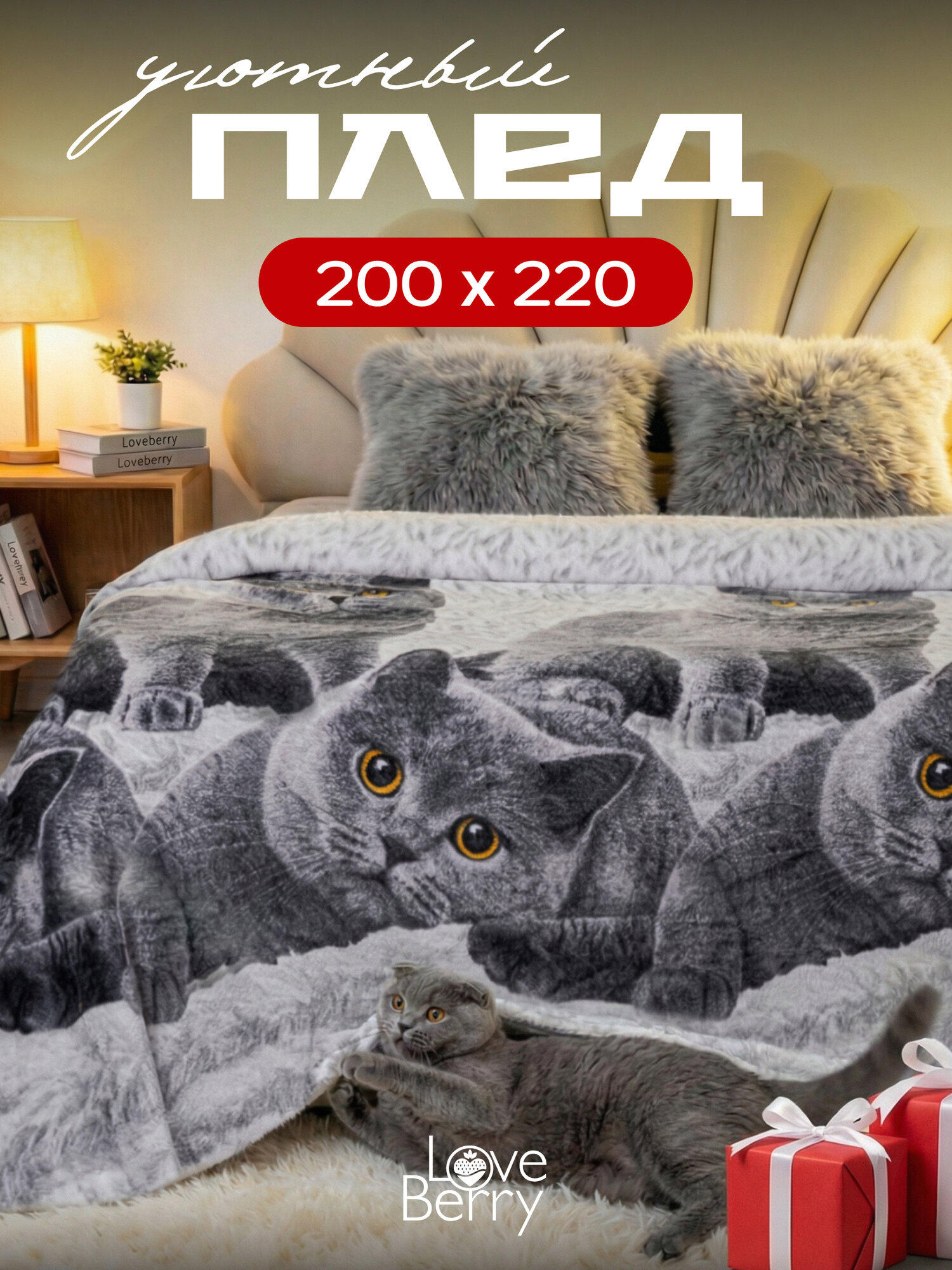 Плед LOVE BERRY 220 x 200 см