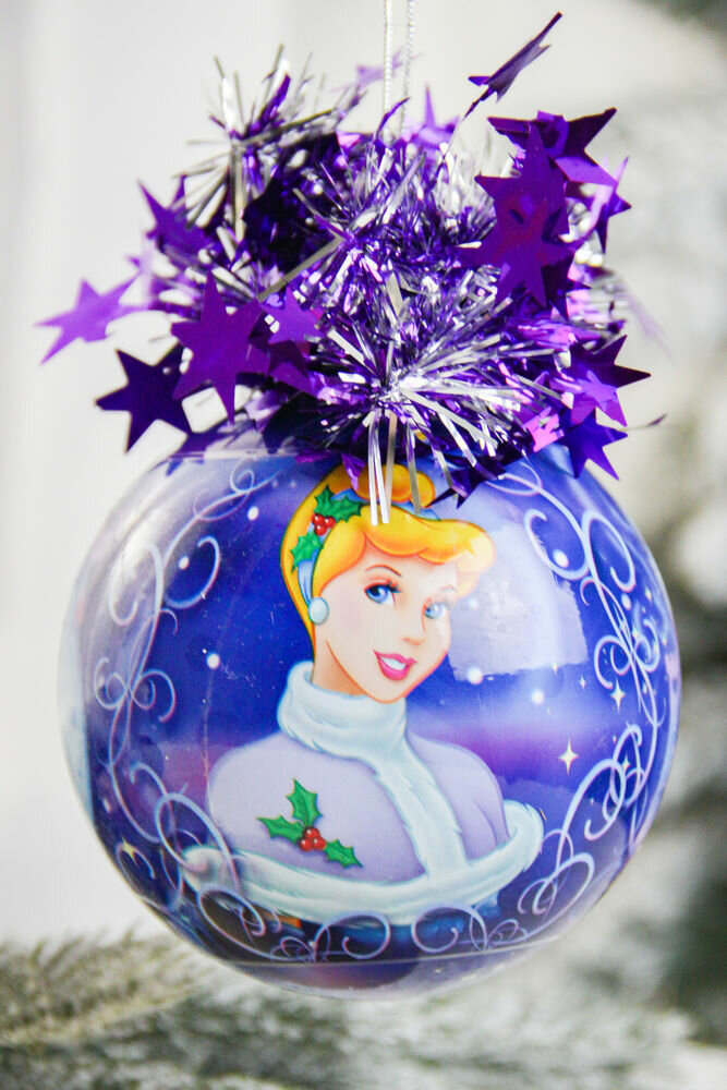 Шар золушка с короной из мишуры, 95 мм, MOROZCO Ш95021