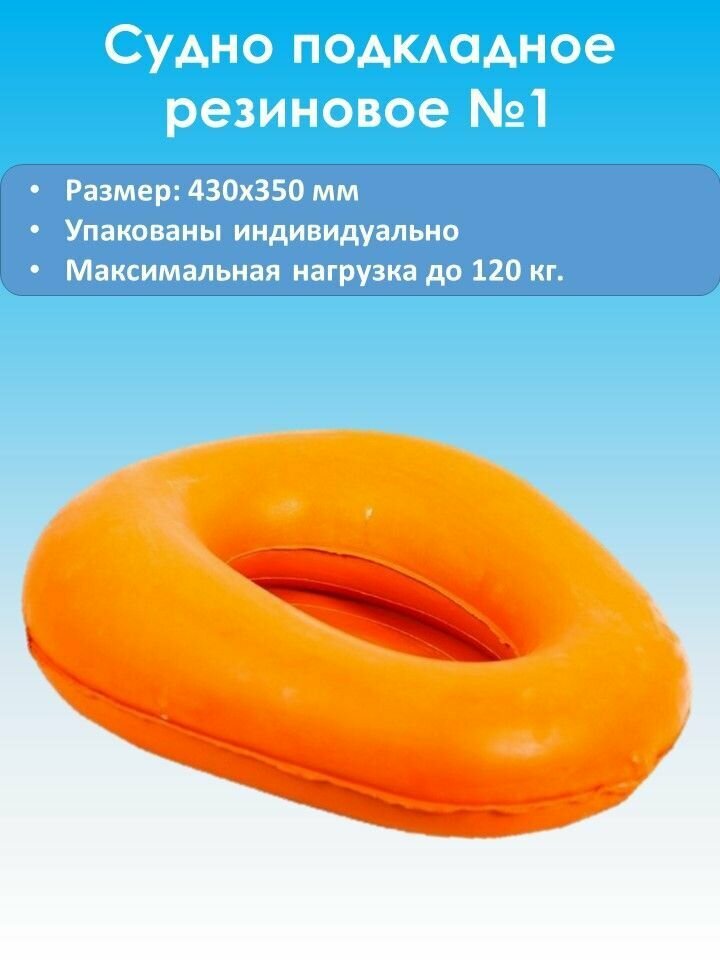 Судно подкладное Альфапластик 43 см х 35 см максимальная нагрузка 120 кг