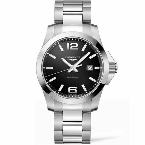 фото Наручные часы longines conquest, черный/серебристый