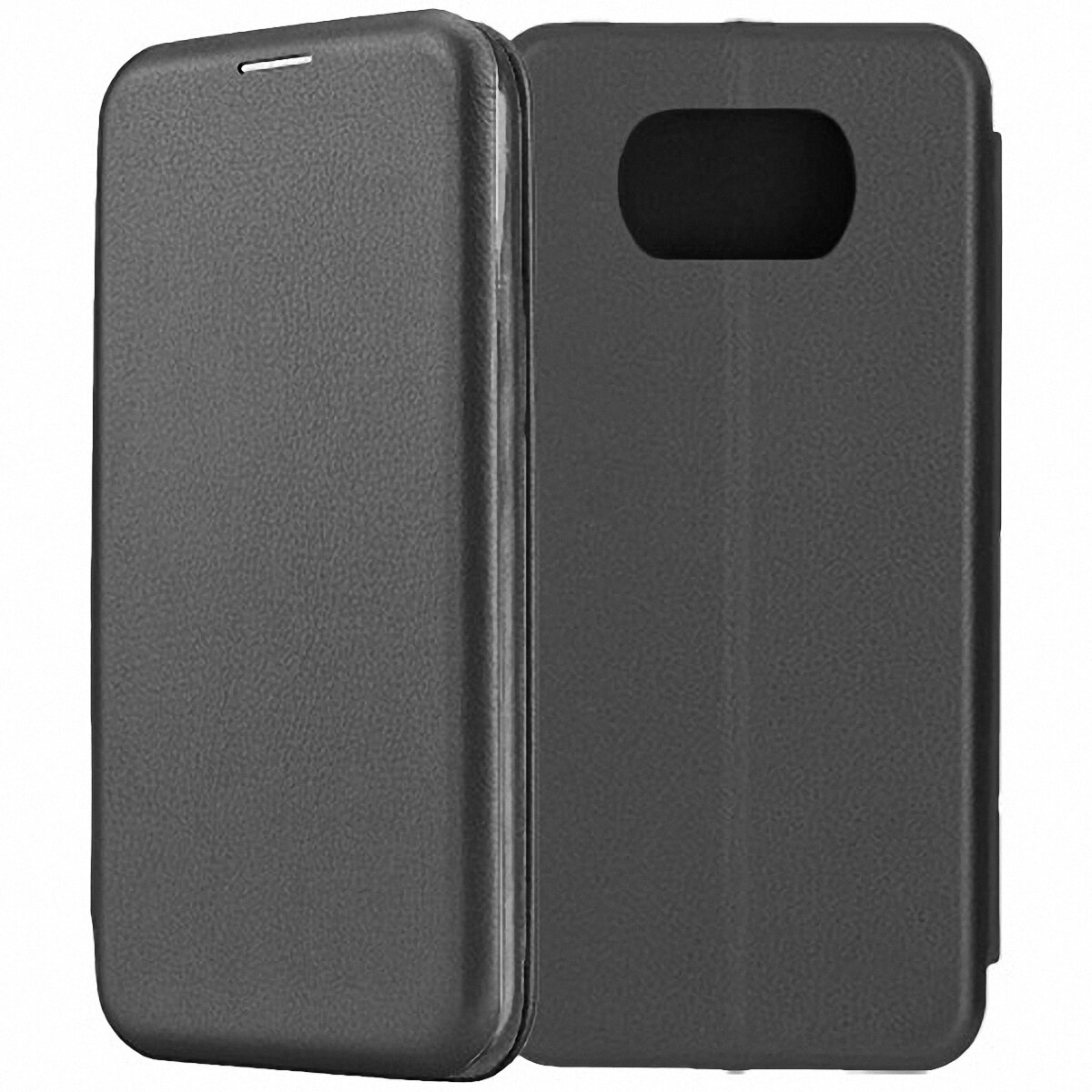 Чехол-книжка для Xiaomi POCO X3 NFC / X3 Pro черный / подставка, отделение для карт