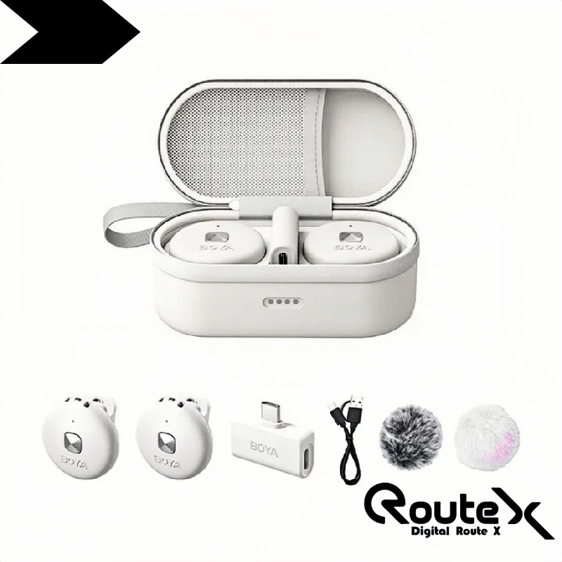 Портативный беспроводной микрофон BOYA Omic-U 2,4 ГГц USB-C (белый)