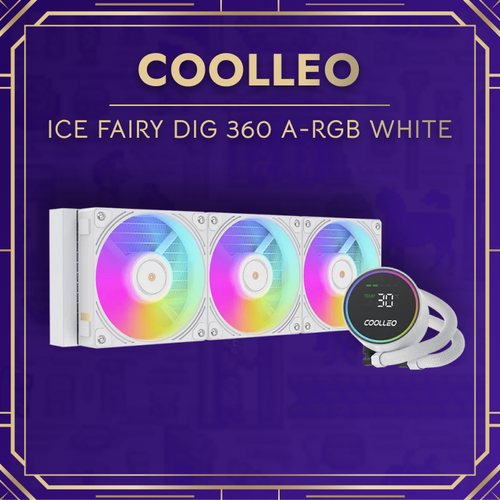 Водяное охлаждение для процессора Coolleo ICE Fairy DlG 360 A-RGB White
