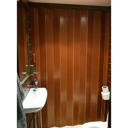 Дверь-гармошка LINE 2030х505 мм орех итальянский полуматовый магнитная защелка и колеса 12070₽