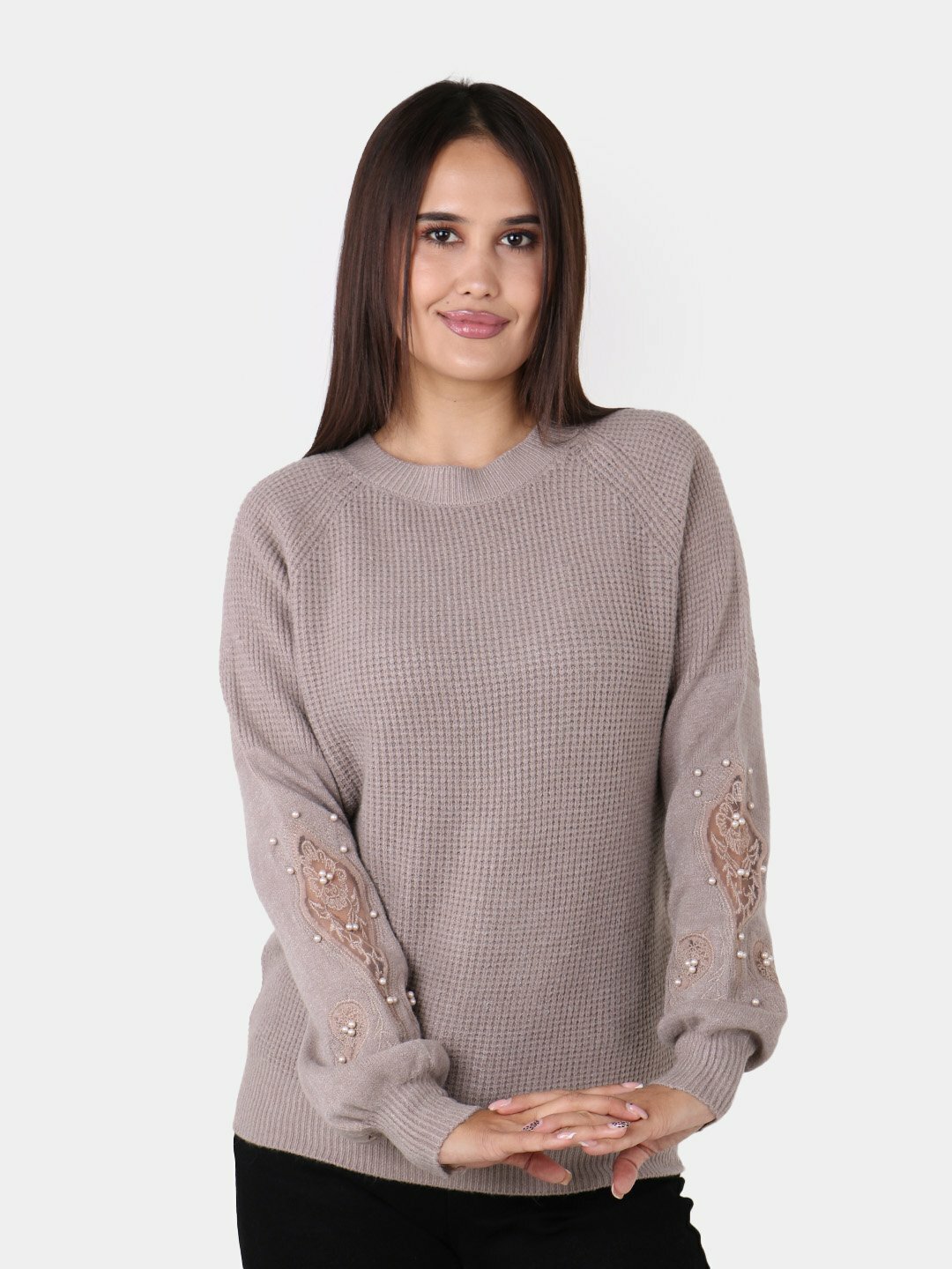 Джемпер , размер One Size, бежевый — фото 1