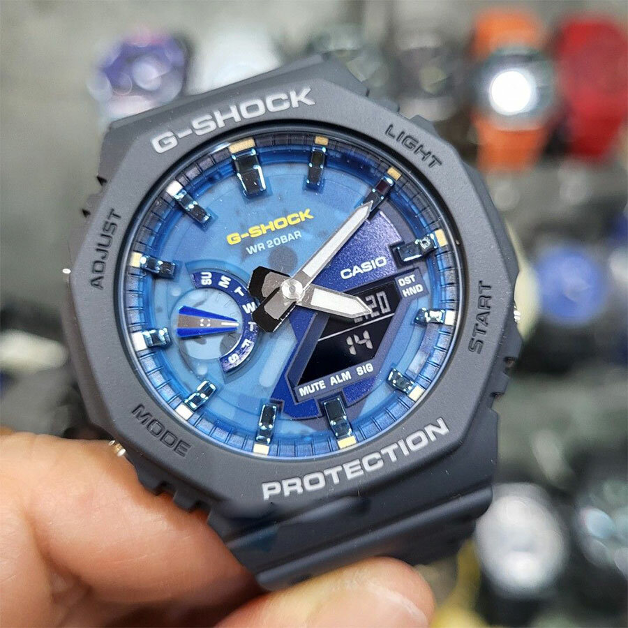 Наручные часы CASIO G-Shock, бесцветный, синий — фото 1