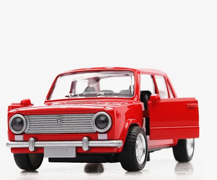 Машинка игрушка Жигули Лада Ваз 2101 металлчиеская масштаб 1:43 иннерционная — фото 1