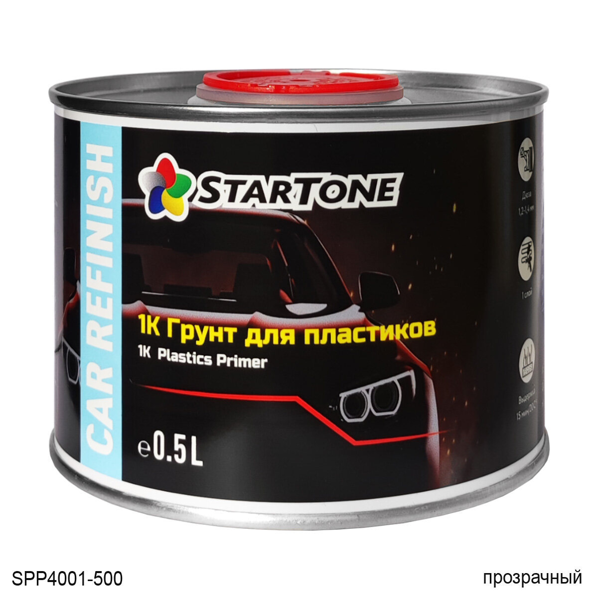 Грунт для пластика 1К прозрачный STARTONE (0,5л)