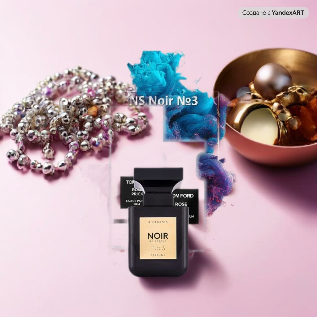 Номерные духи Noir №3 аромат Tom Ford Rose Prick, для женщин и мужчин коллекция Noir , 50 мл — фото 1